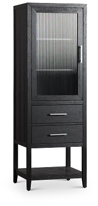Alden Black Linen Cabinet
