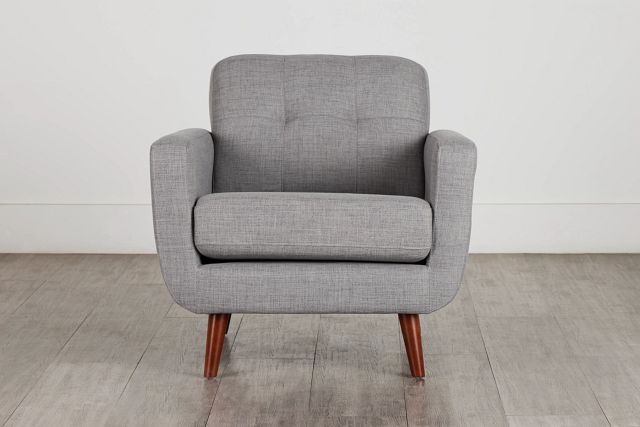 Raya Light Gray Fabric Chair