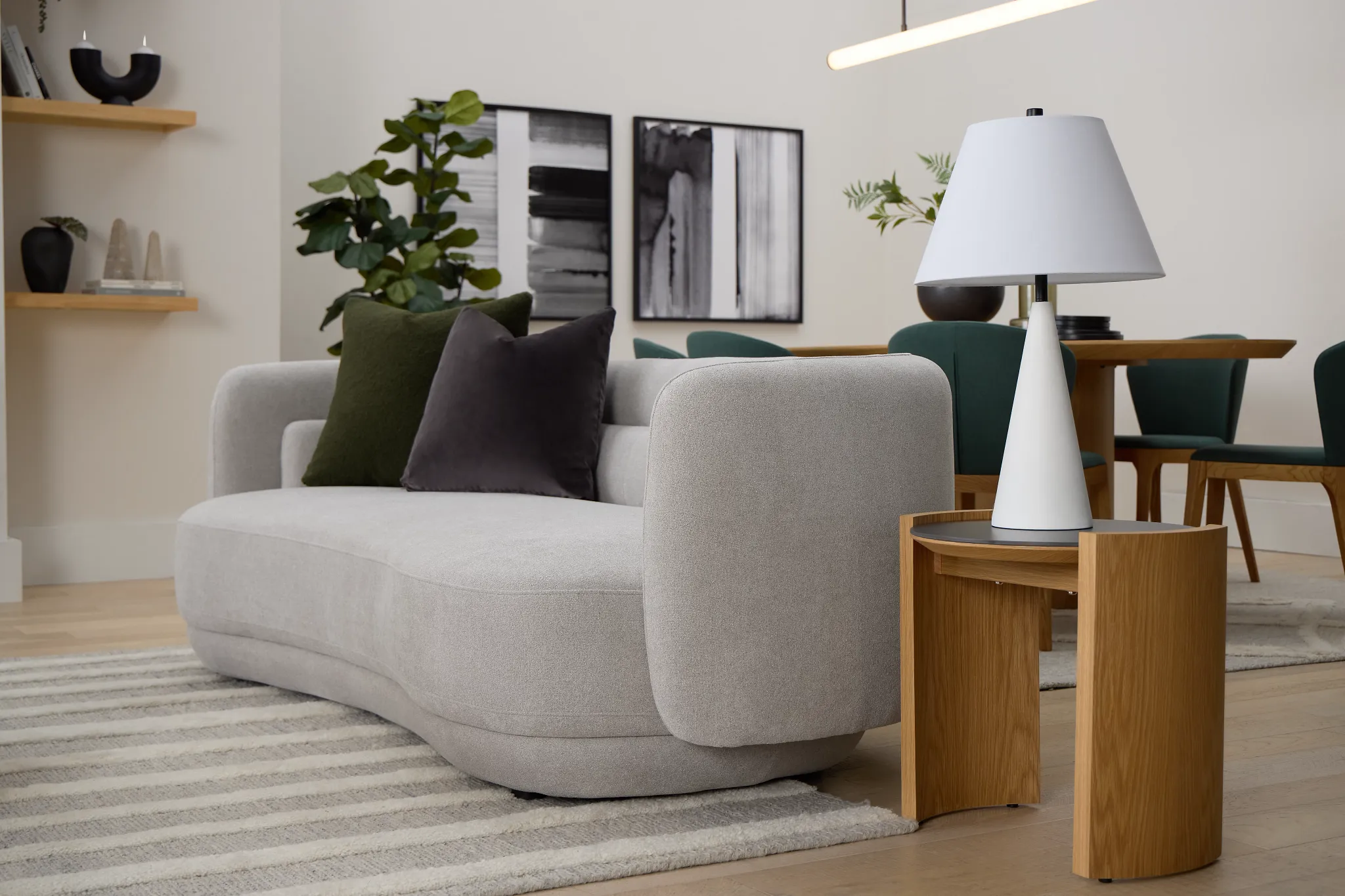 Presley Light Gray Fabric Sofa