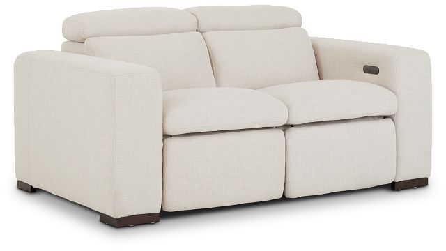 beige love seat recliner