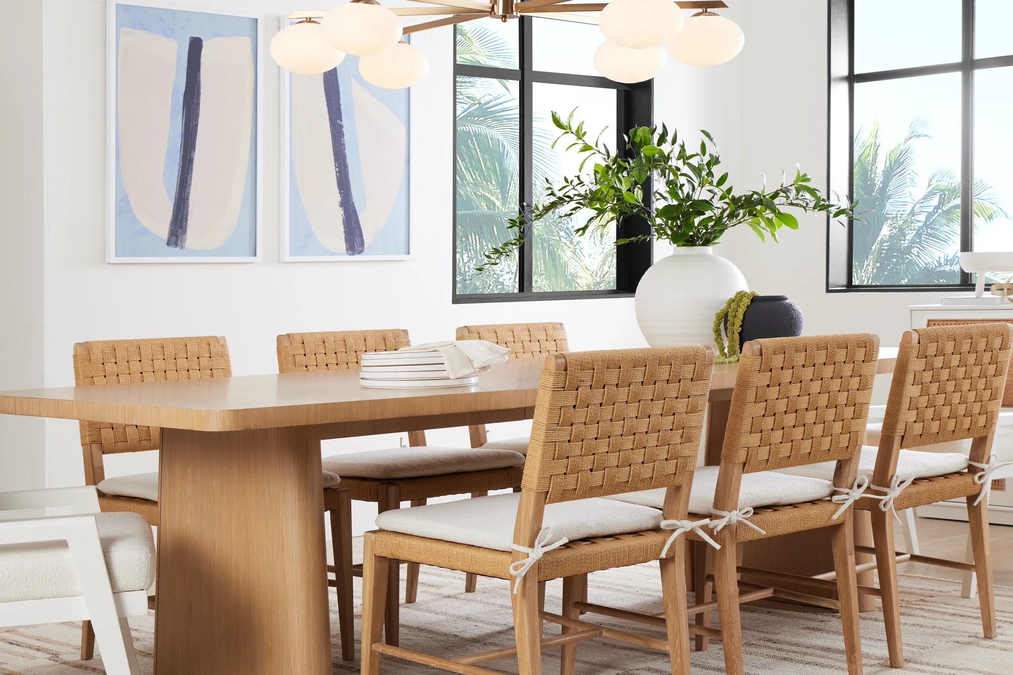 Malibu Light Tone Rectangular Table