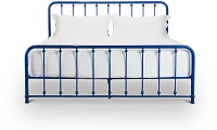 Rory Blue Metal Panel Bed