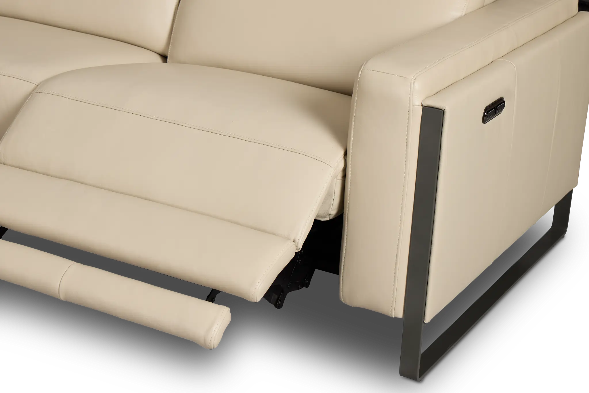 Atlas Taupe Lthr/vinyl Medium Power Reclining Left Chaise Sectional Atlas Taupe Lthr/vinyl Medium Power Reclining Left Chaise Sectional