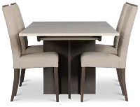 Sienna Two-tone Table & 4 Upholstered Chairs