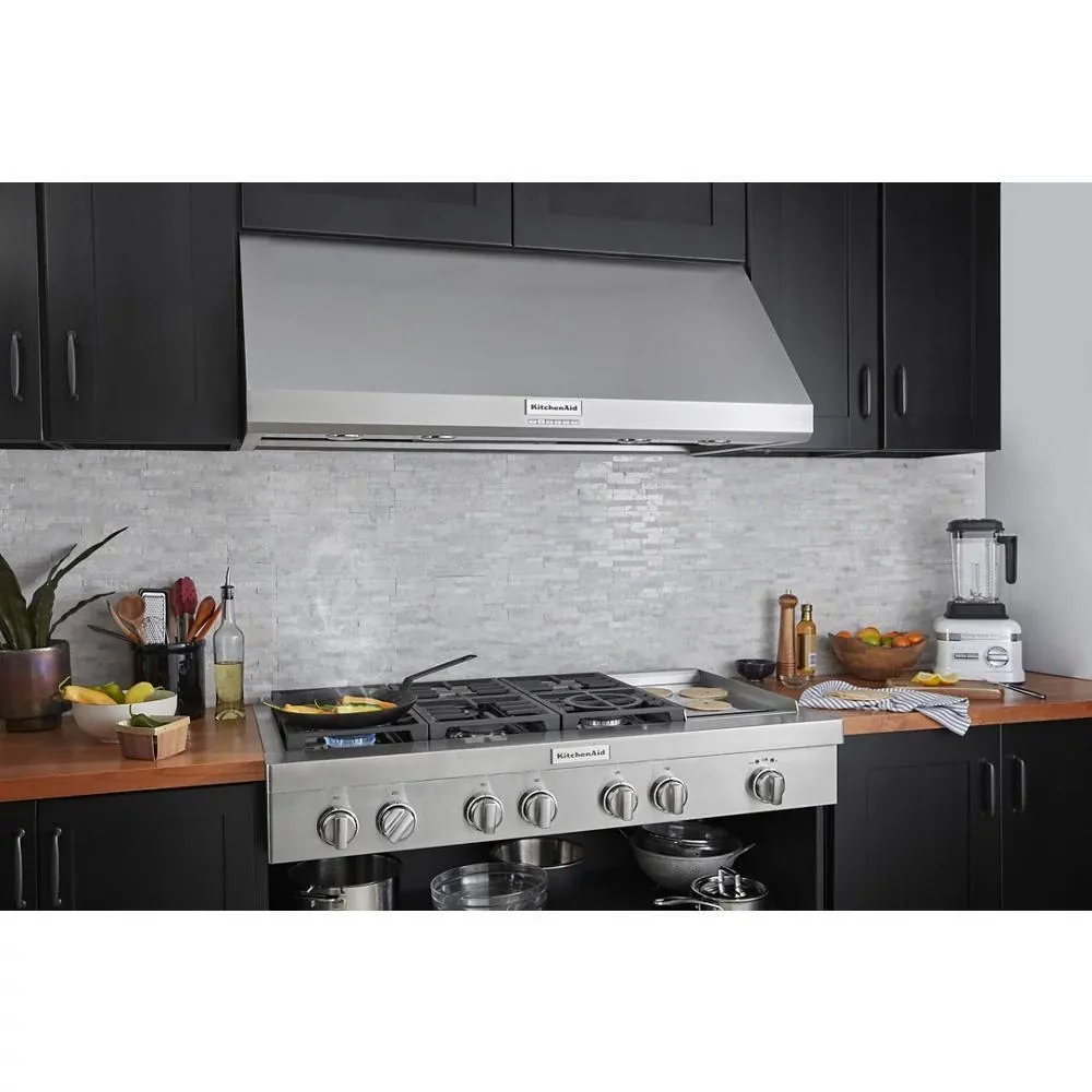 Kitchenaid 908 Series Stainless Steel 48" Commercial Style Wall Hood