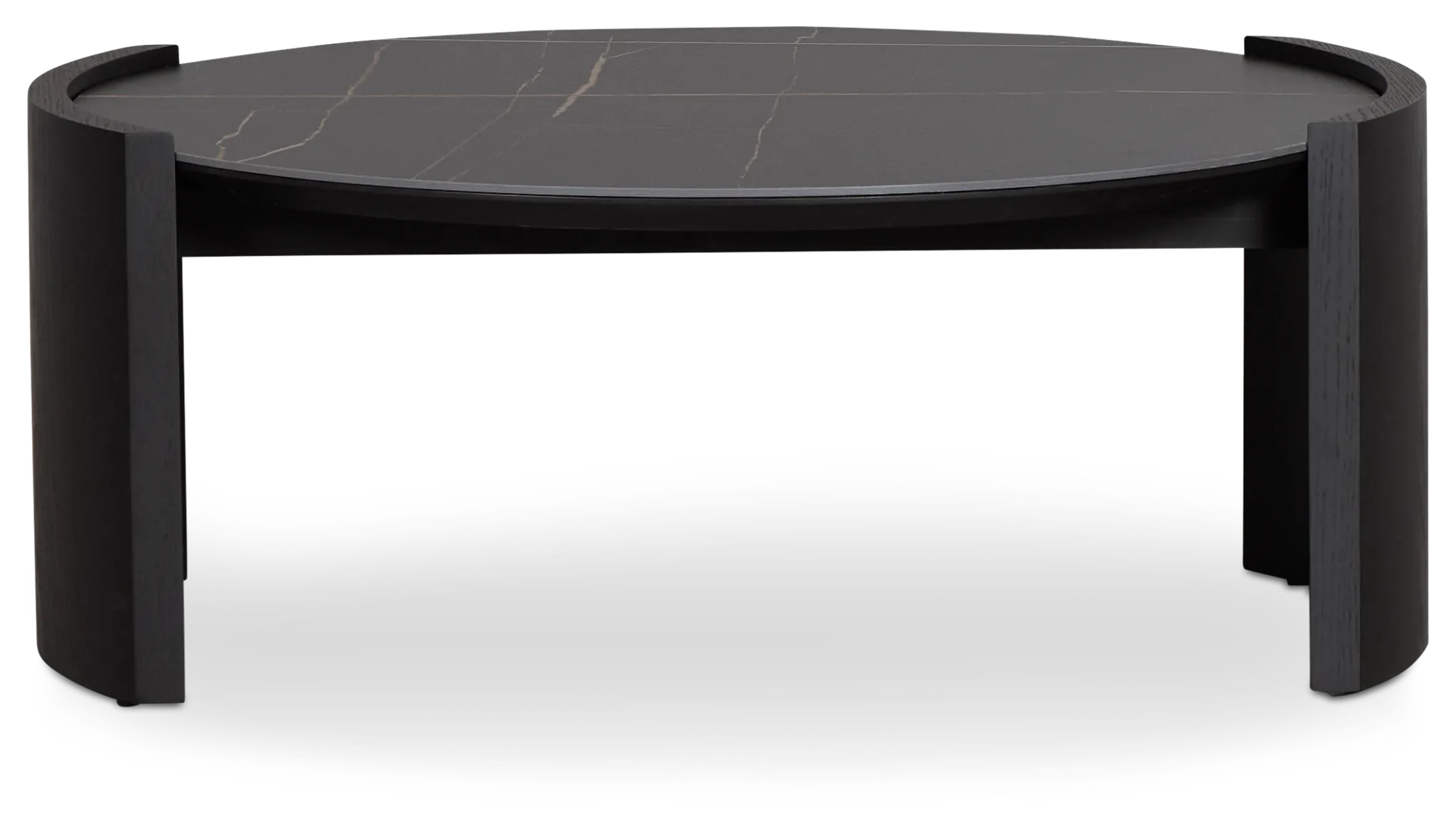 Nomad Black Ceramic Round Coffee Table