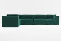 Destin Joya Green Velvet 6-piece Modular Sectional