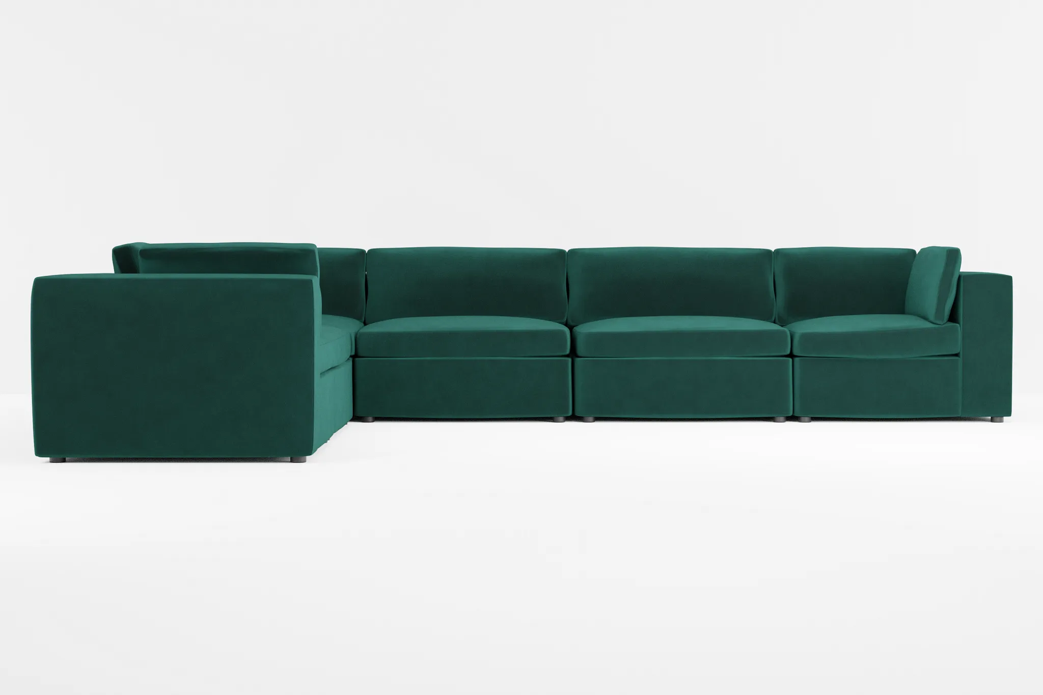 Destin Joya Green Velvet 6-piece Modular Sectional