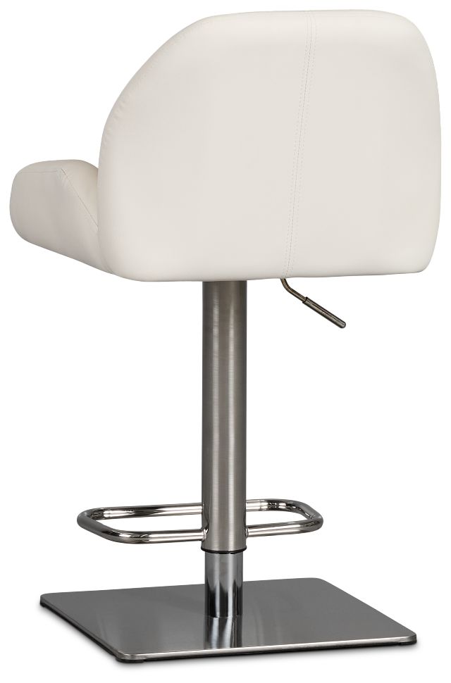 Fairfax White Uph Adjustable Stool