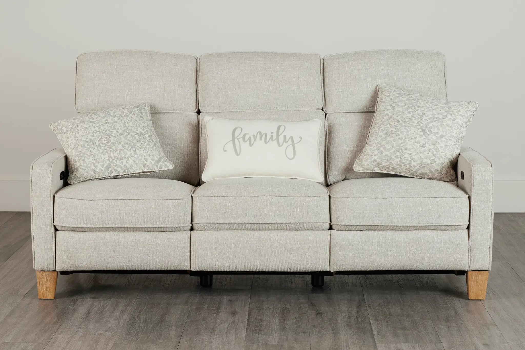 Bayside Light Beige Fabric Power Reclining Sofa Bayside Light Beige Fabric Power Reclining Sofa
