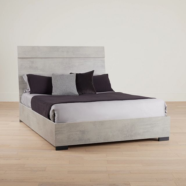 Pomona Gray Panel Bed