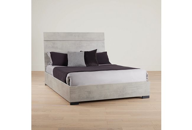 Pomona Gray Panel Bed