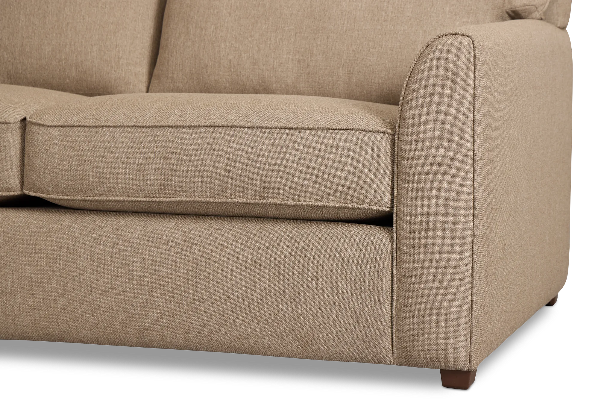 Tate Brown Fabric Large Left Chaise Sectional