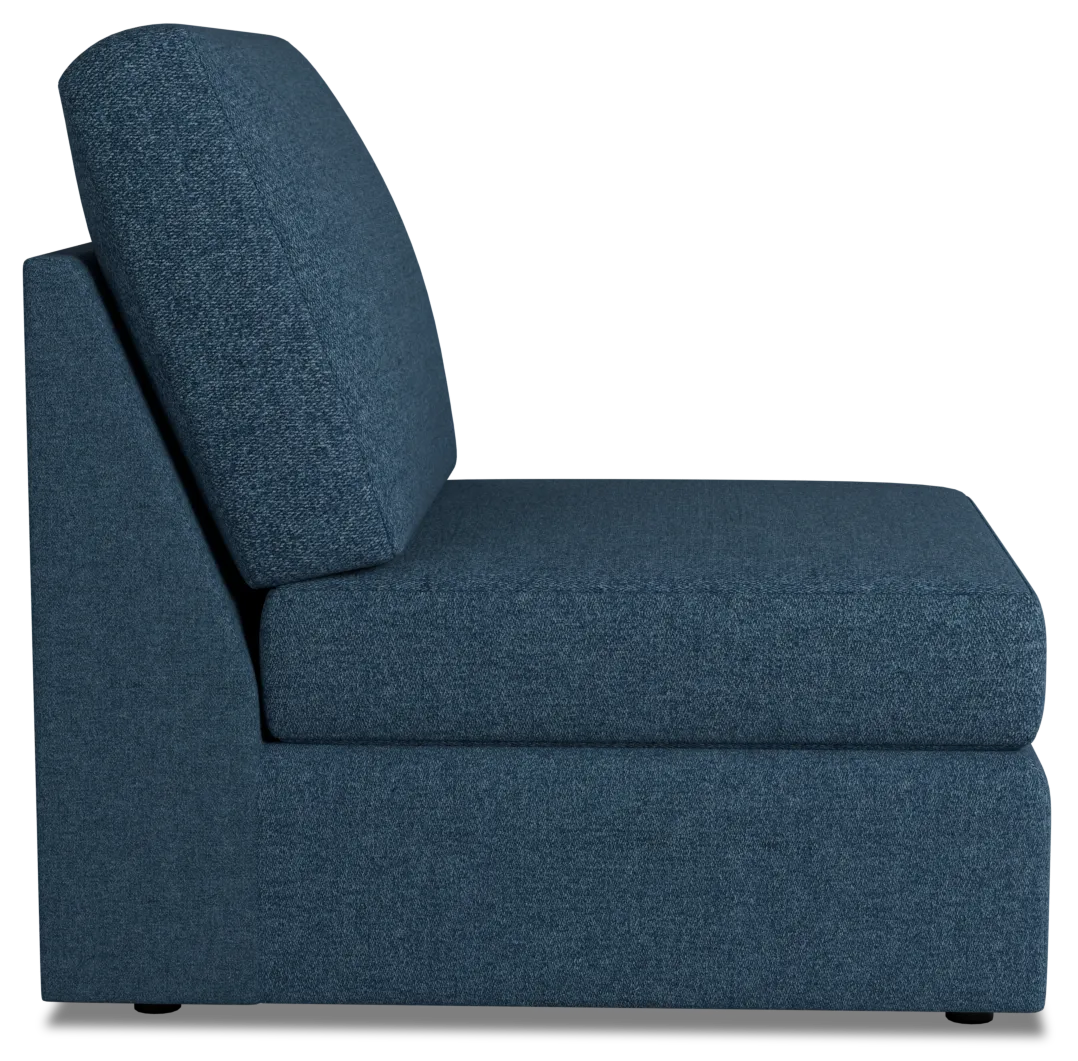 Citymod Blue Fabric Armless Chair