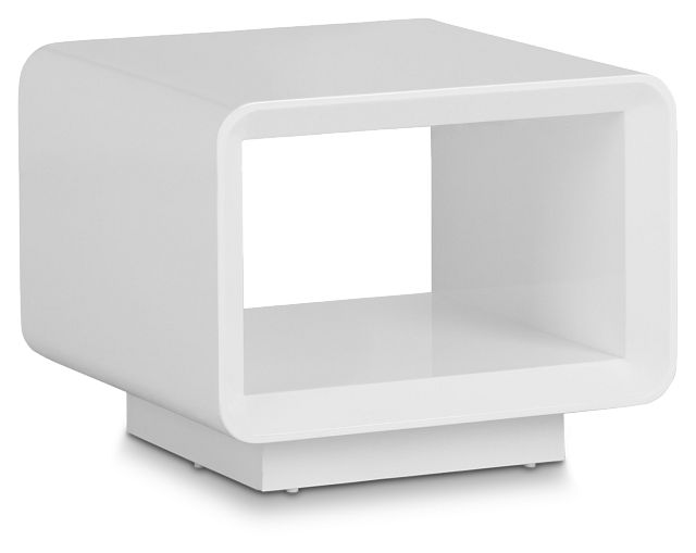 Zayden White Square End Table