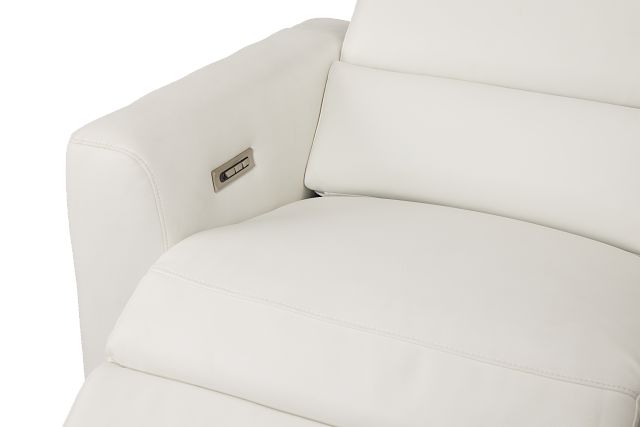 Melody White Storage Small Dual Power Right Chaise Sectional