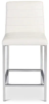 Amalfi White 24" Upholstered Barstool