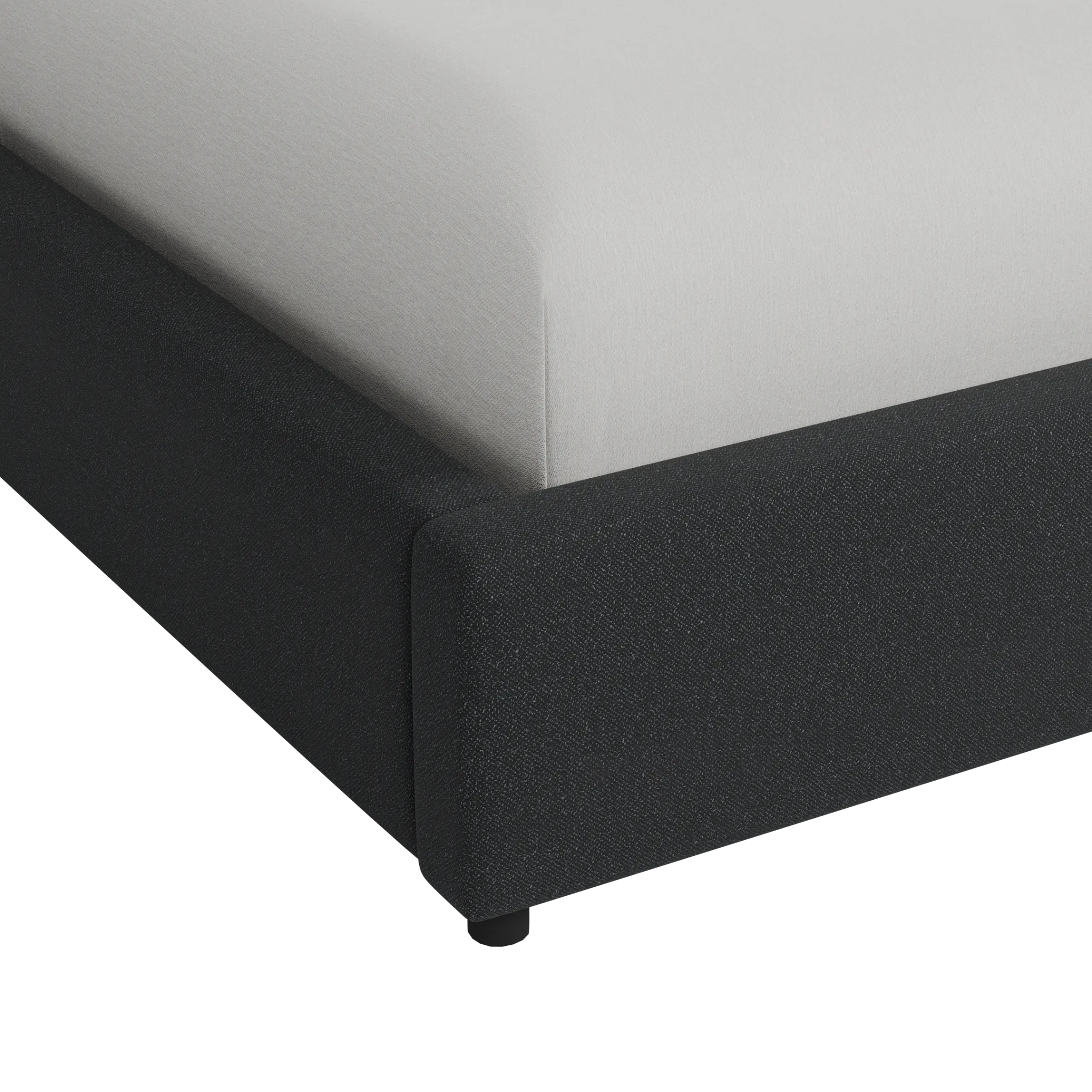 Grayton Elite Black 44" Upholstered Platform Bed