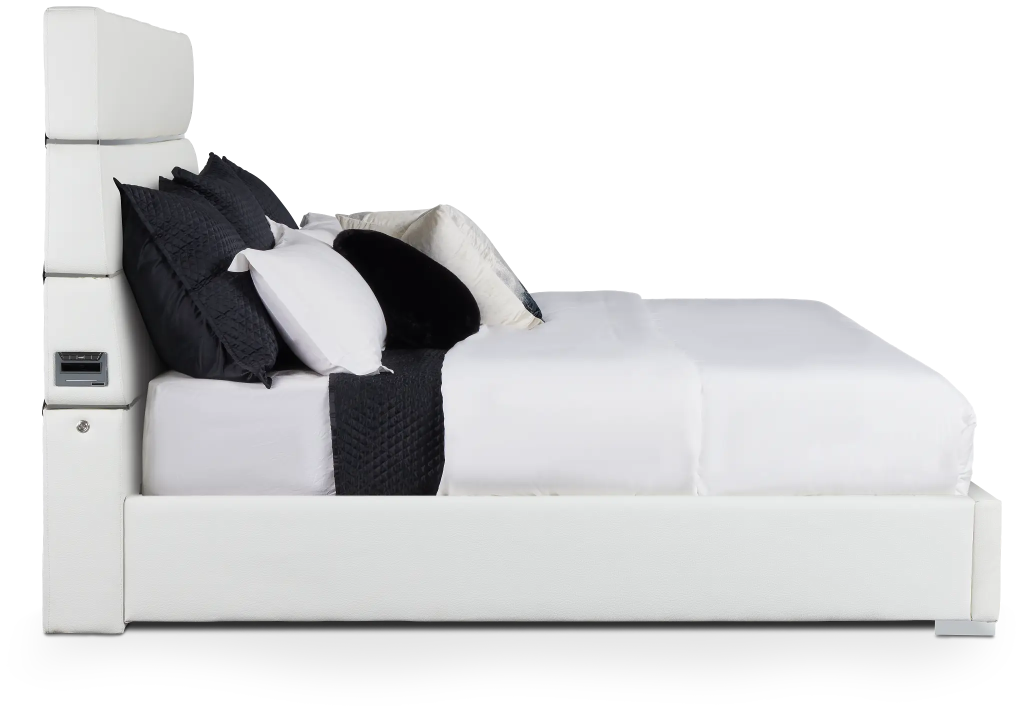 Miami White Uph Platform Bed Miami White Uph Platform Bed