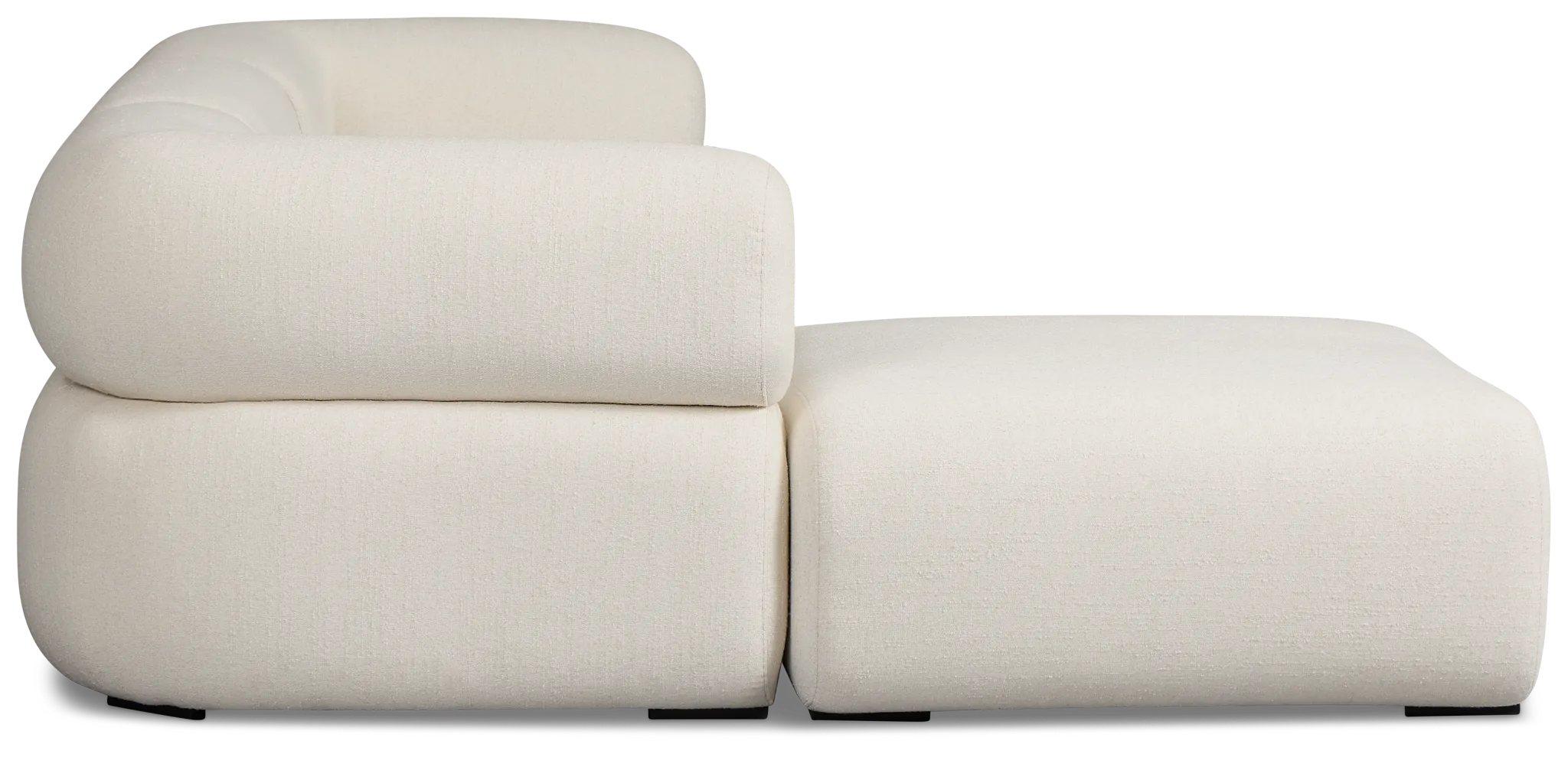 Celeste Light Beige Fabric 4-piece Chaise Sectional