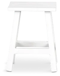 Barbados White Square Accent Table