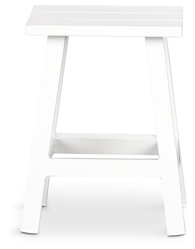 Barbados White Square Accent Table