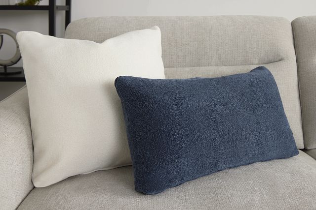 Eden Dark Blue Lumbar Accent Pillow