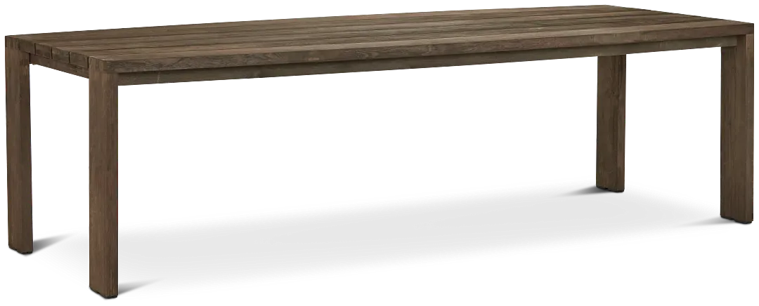 Linear Teak 102" Rectangular Table