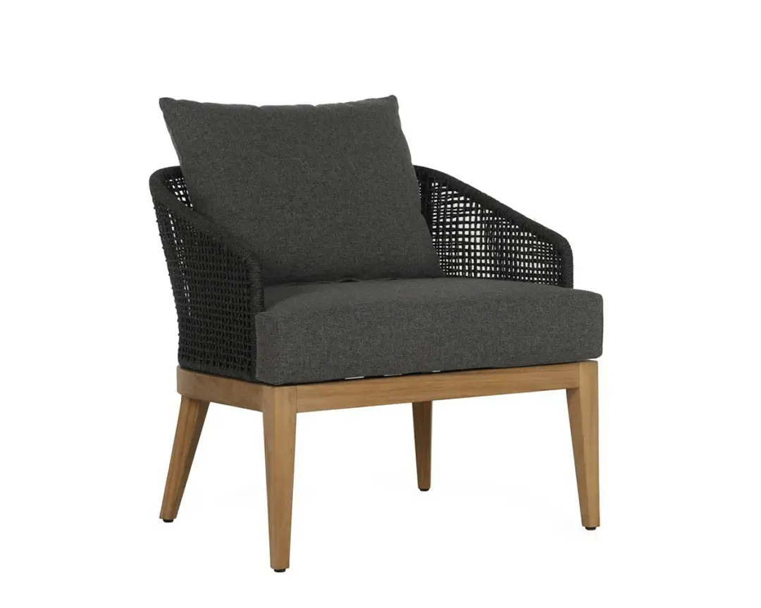 Ukiah Black Accent Chair With Dark Gray Cushions Ukiah Black Accent Chair With Dark Gray Cushions