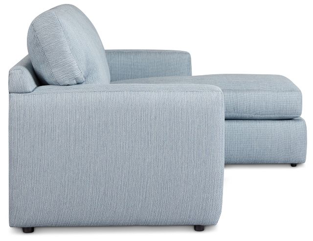 Rhodes Light Blue Fabric Right Chaise Sectional