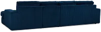 Charlie Dark Blue Fabric Small Right Chaise Sectional