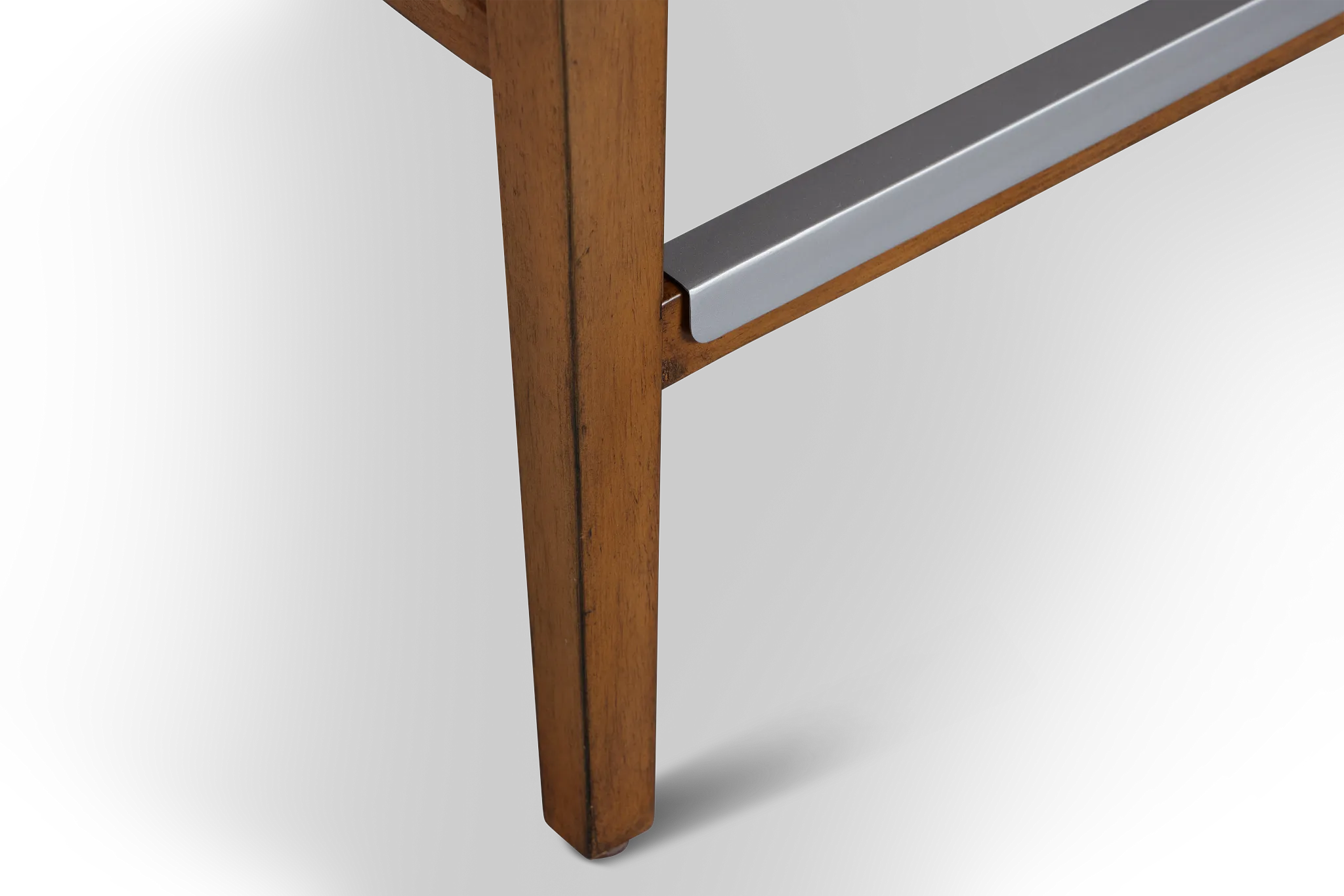 Avila White Faux Lthr 24" Woven Barstool