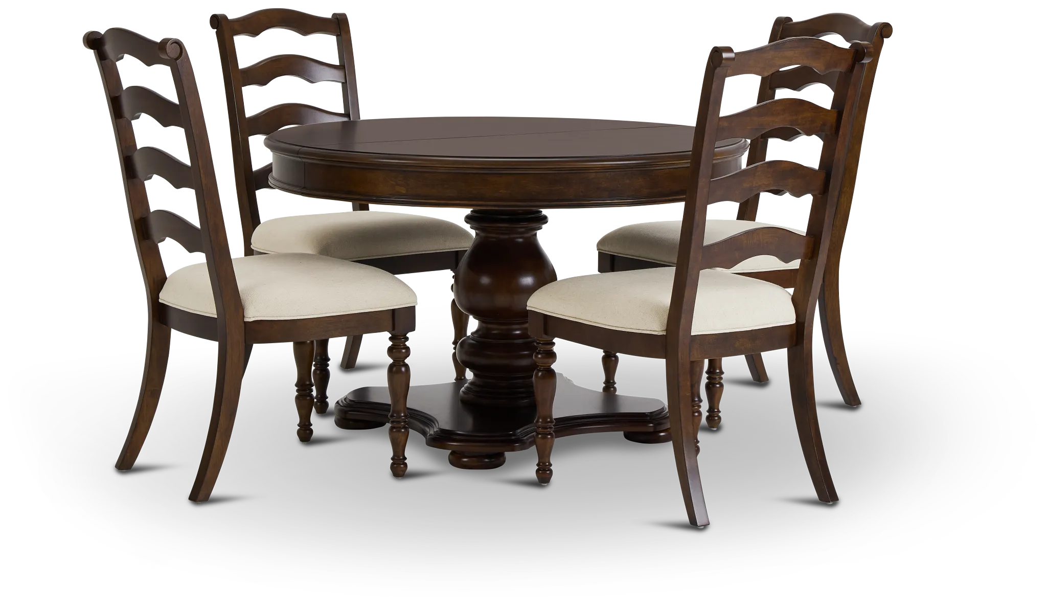 Savannah Dark Tone Round Table & 4 Chairs