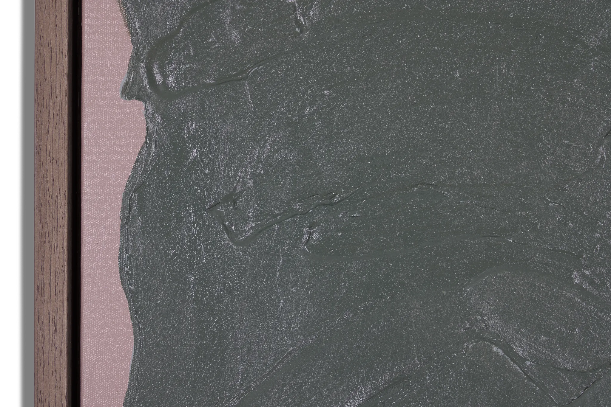 Moss Dark Green Framed Canvas Wall Art