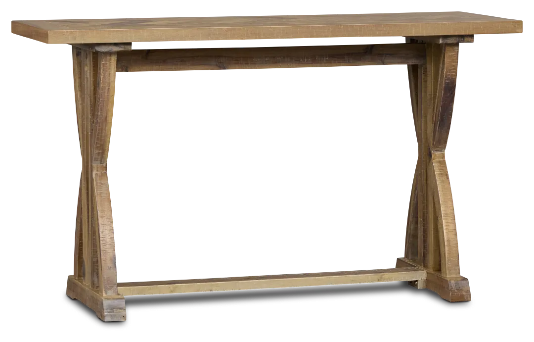 Joplin Light Tone Trestle Sofa Table