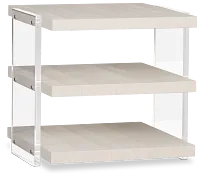 Gables White Rectangular End Table