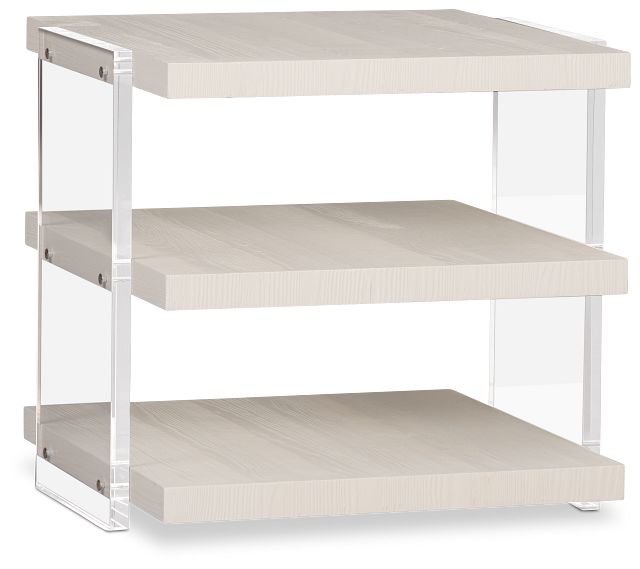Gables White Rectangular End Table