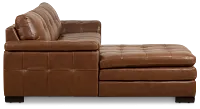 Braden Medium Brown Leather Left Chaise Sectional