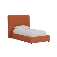 Grayton Elite Medium Brown 54" Upholstered Platform Bed