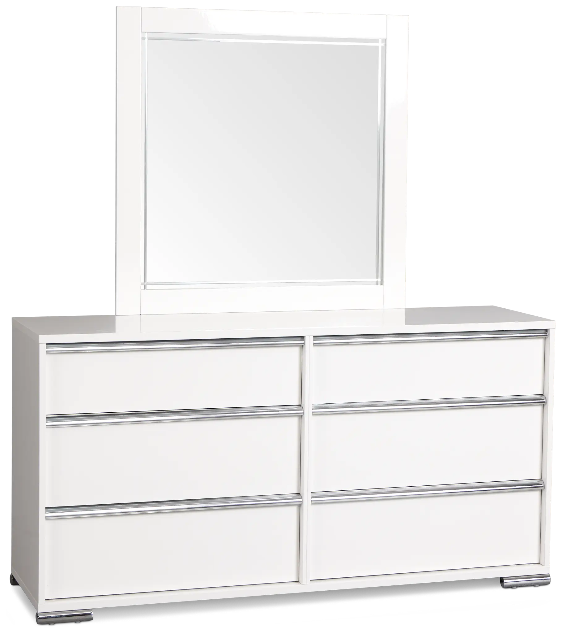 Davie White Dresser & Mirror Davie White Dresser & Mirror