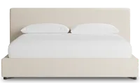 Grayton Merino Light Beige 44" Upholstered Platform Bed