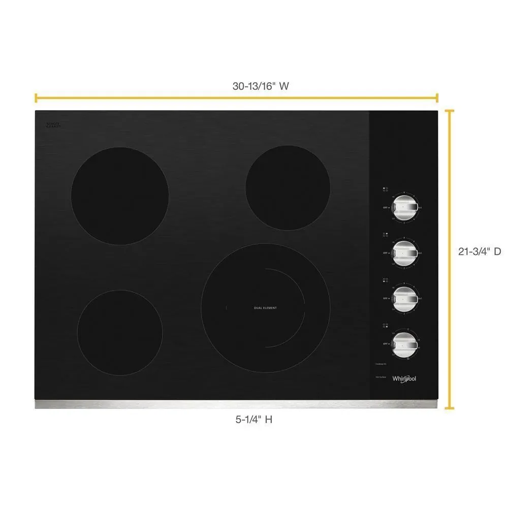 Whirlpool 55 Series Stainless Steel Electric Cook Top