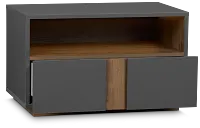 Brasilia Gray 1-drawer Nightstand
