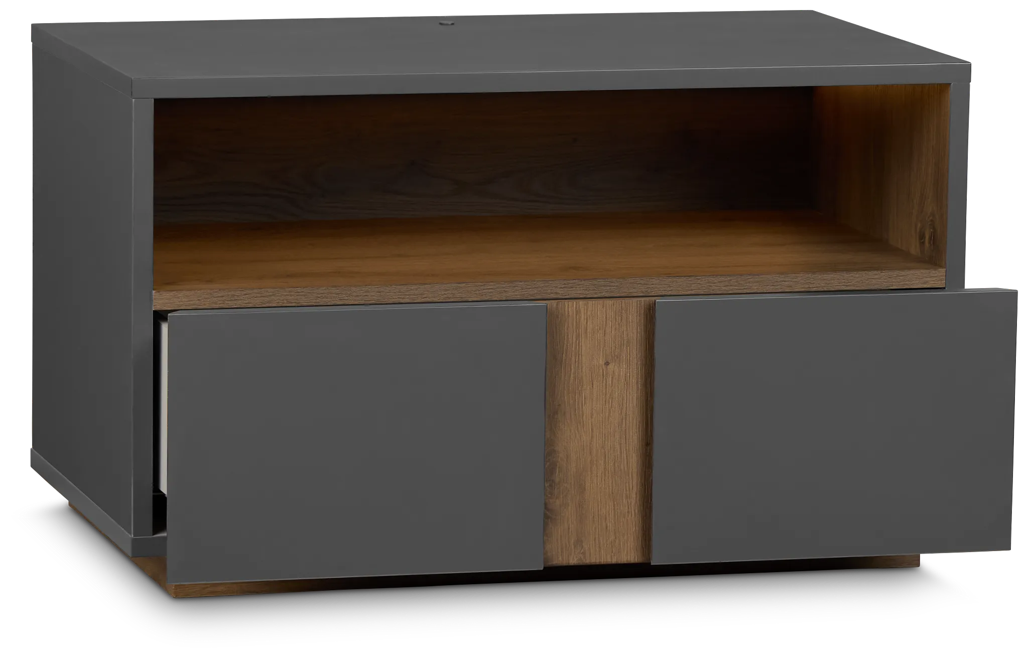 Brasilia Gray 1-drawer Nightstand