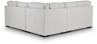 Austin White Fabric Small Two-arm Sectional