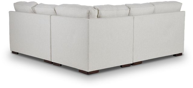 Austin White Fabric Small Two-arm Sectional (4)