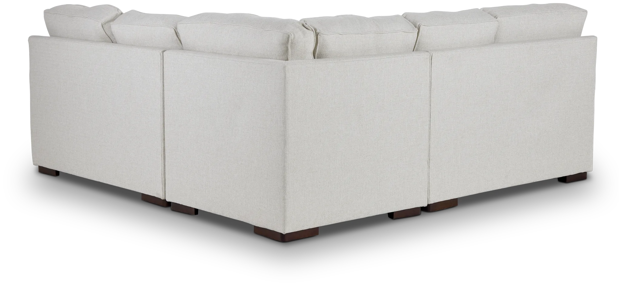 Austin White Fabric Small Two-arm Sectional