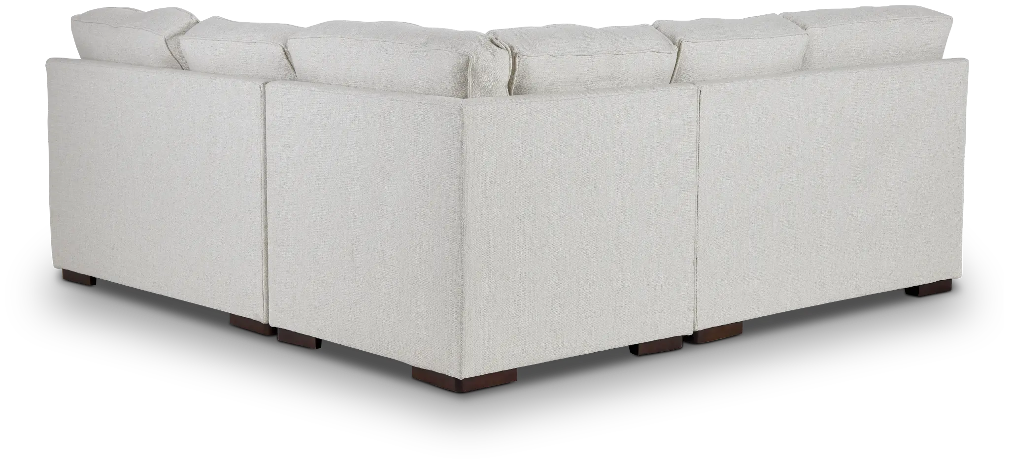 Austin White Fabric Small Two-arm Sectional Austin White Fabric Small Two-arm Sectional