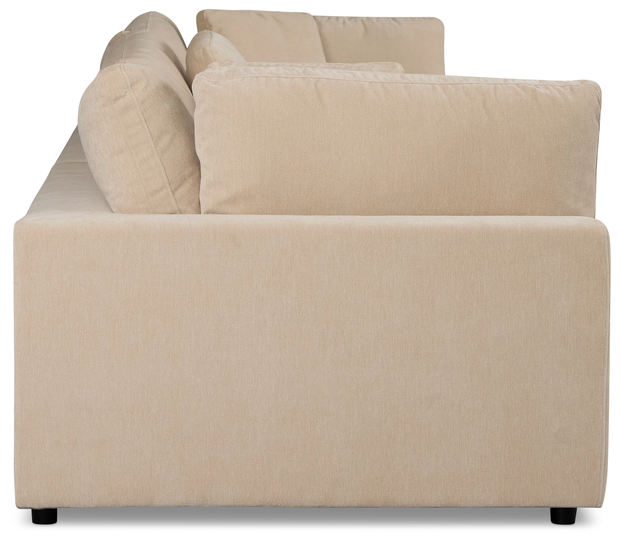 Lounge Light Beige Fabric 3 Piece Modular Sofa