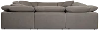 Nixon Light Gray Fabric Two-arm Sectional